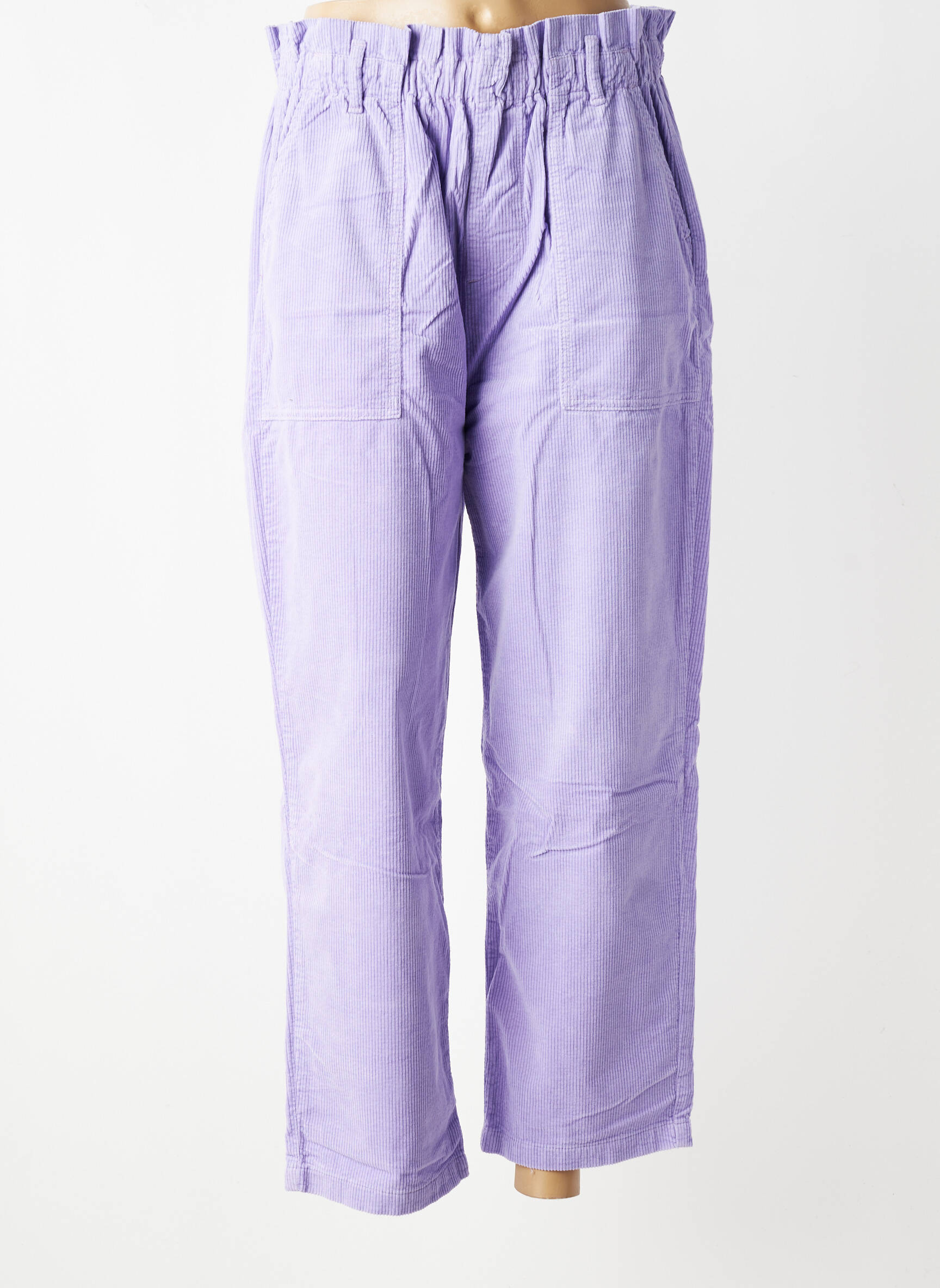 Pantalon droit stretch taille normale violet HOD femme