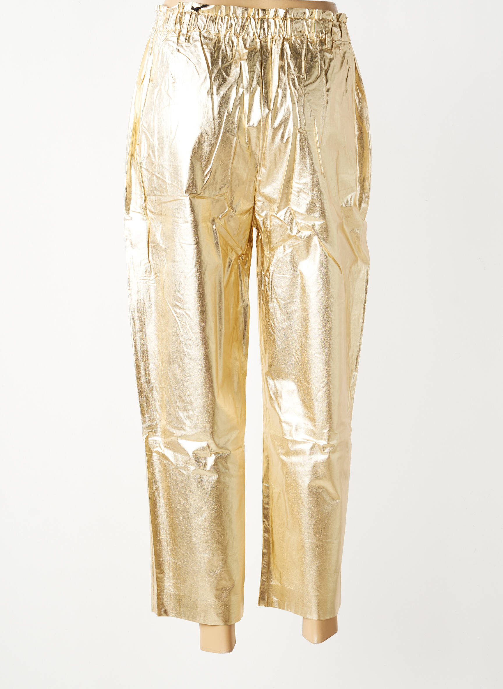 Pantalon 7/8 taille élastique taille normale or HOD femme