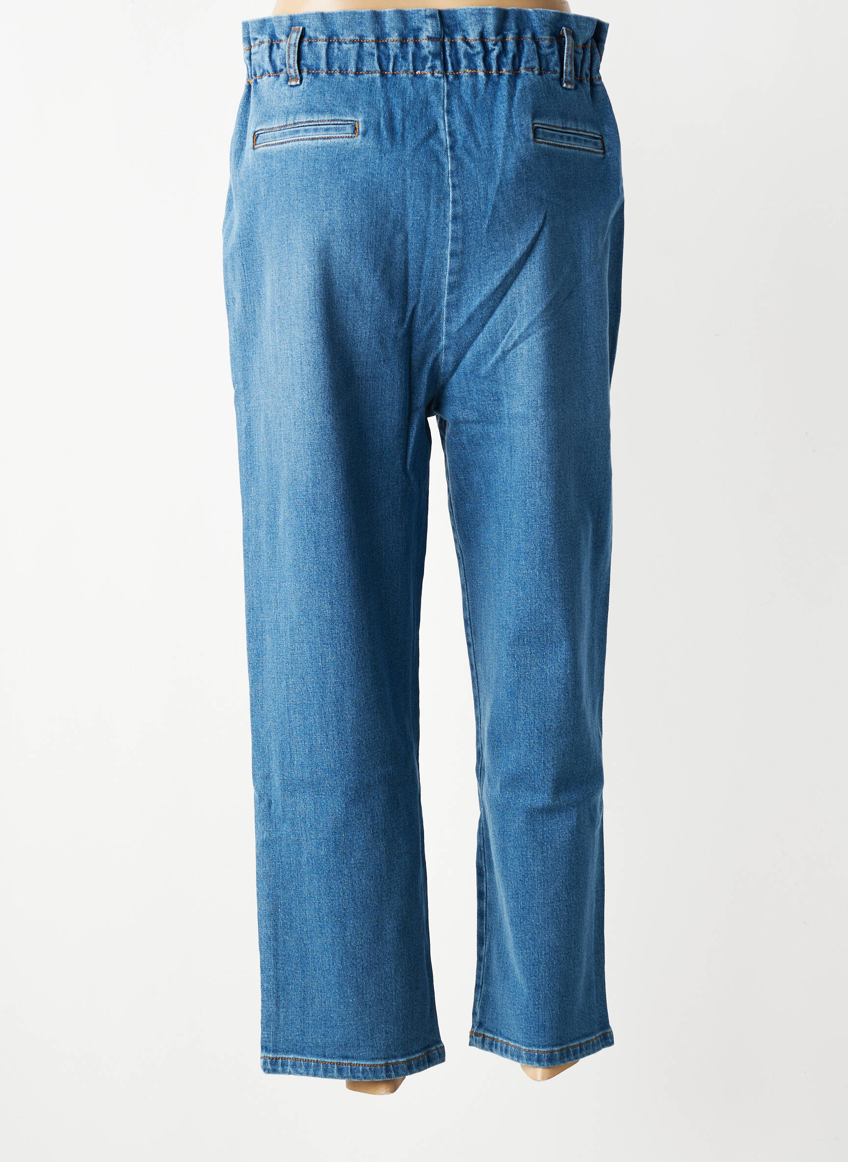 Jeans coupe droite taille normale taille normale bleu HOD femme