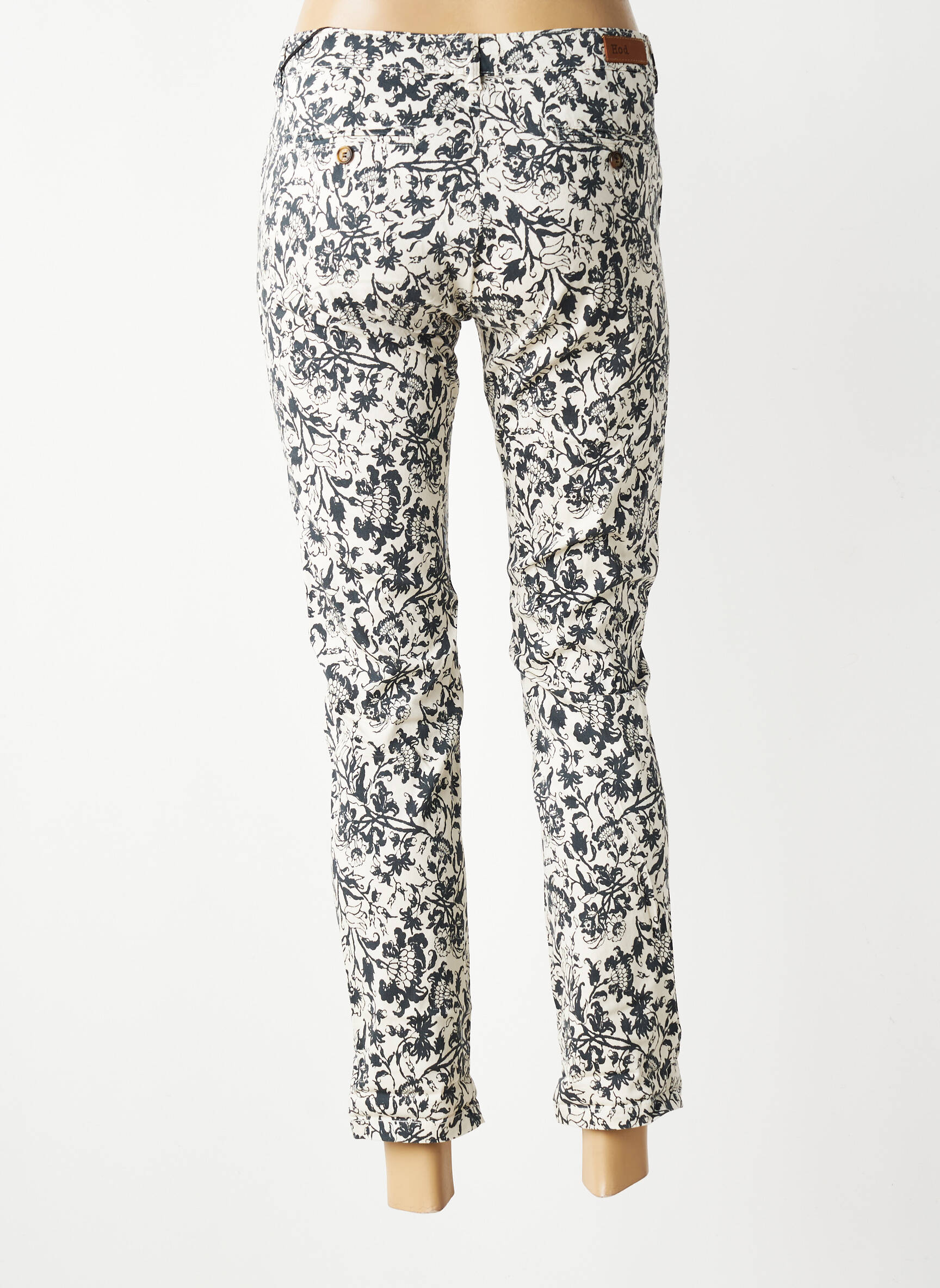 Pantalon 7/8 stretch taille normale blanc HOD femme