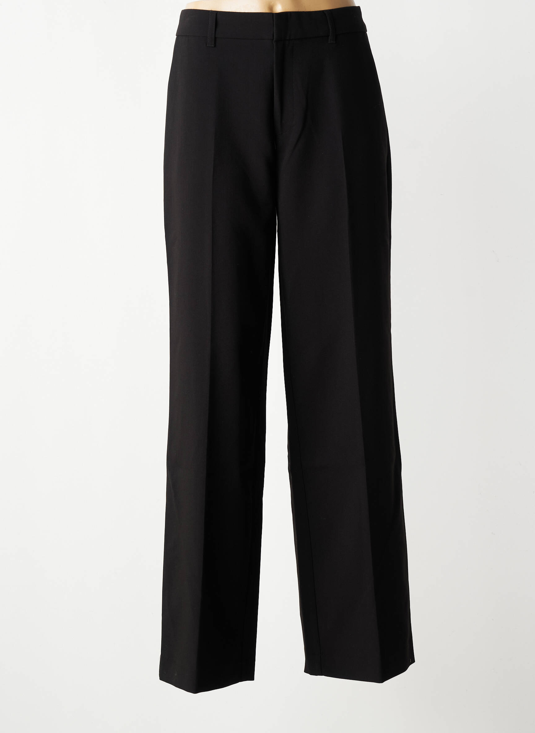 Pantalon droit stretch taille normale noir MKT STUDIO femme