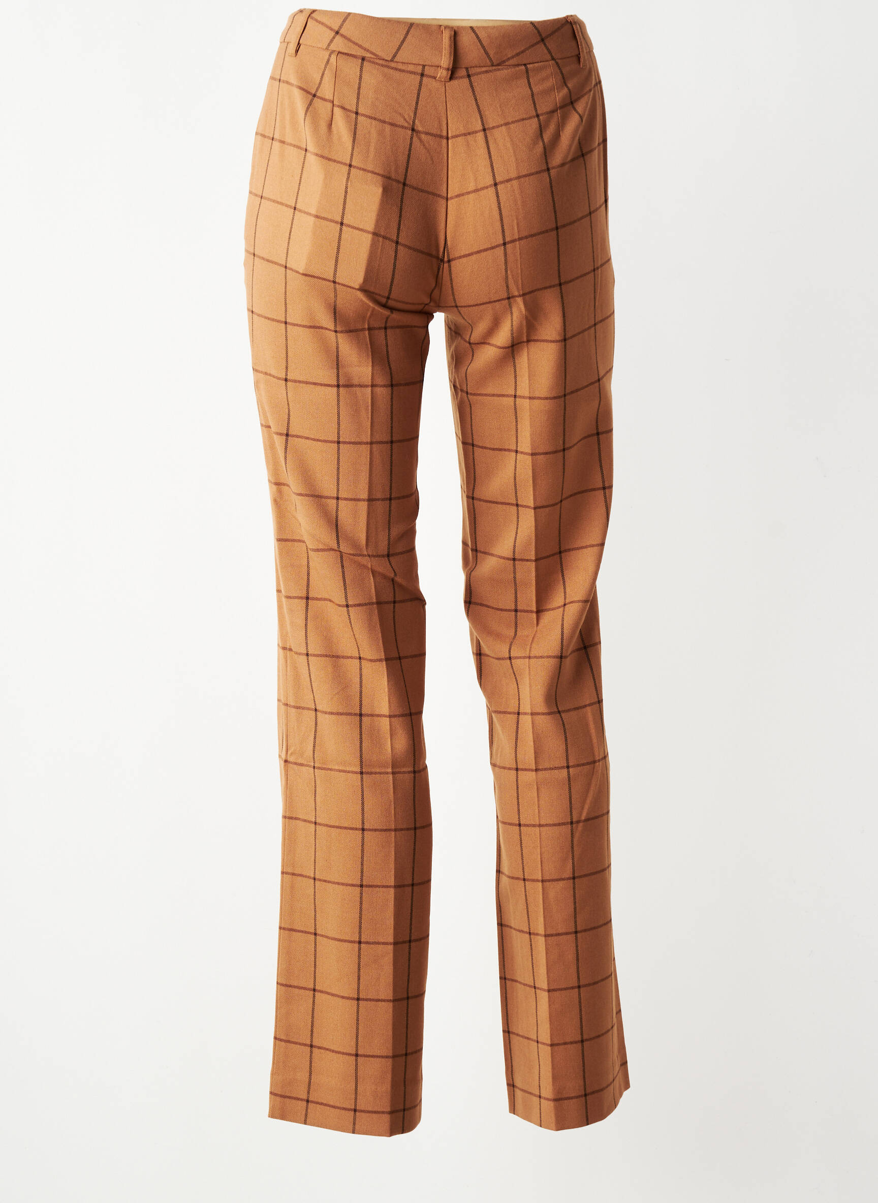 Pantalon droit stretch taille normale marron MKT STUDIO femme