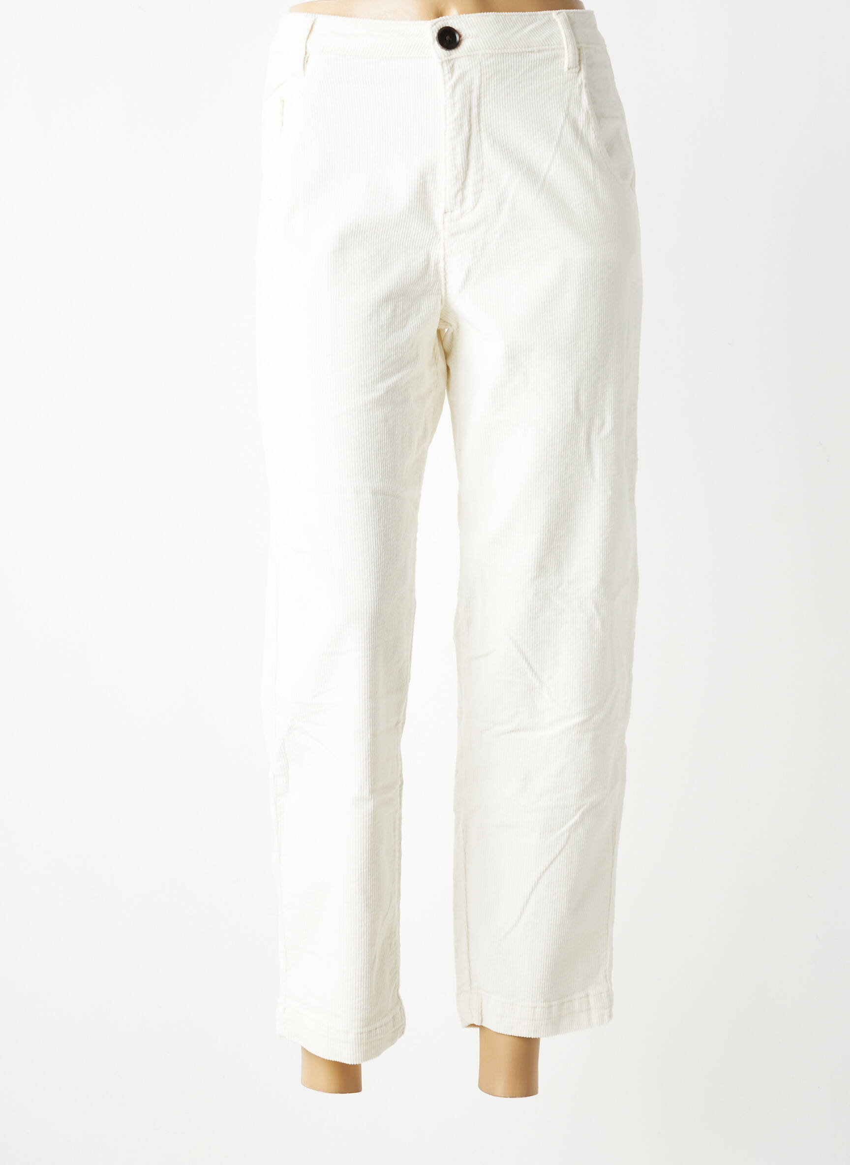 Pantalon 7/8 stretch taille normale blanc MKT STUDIO femme