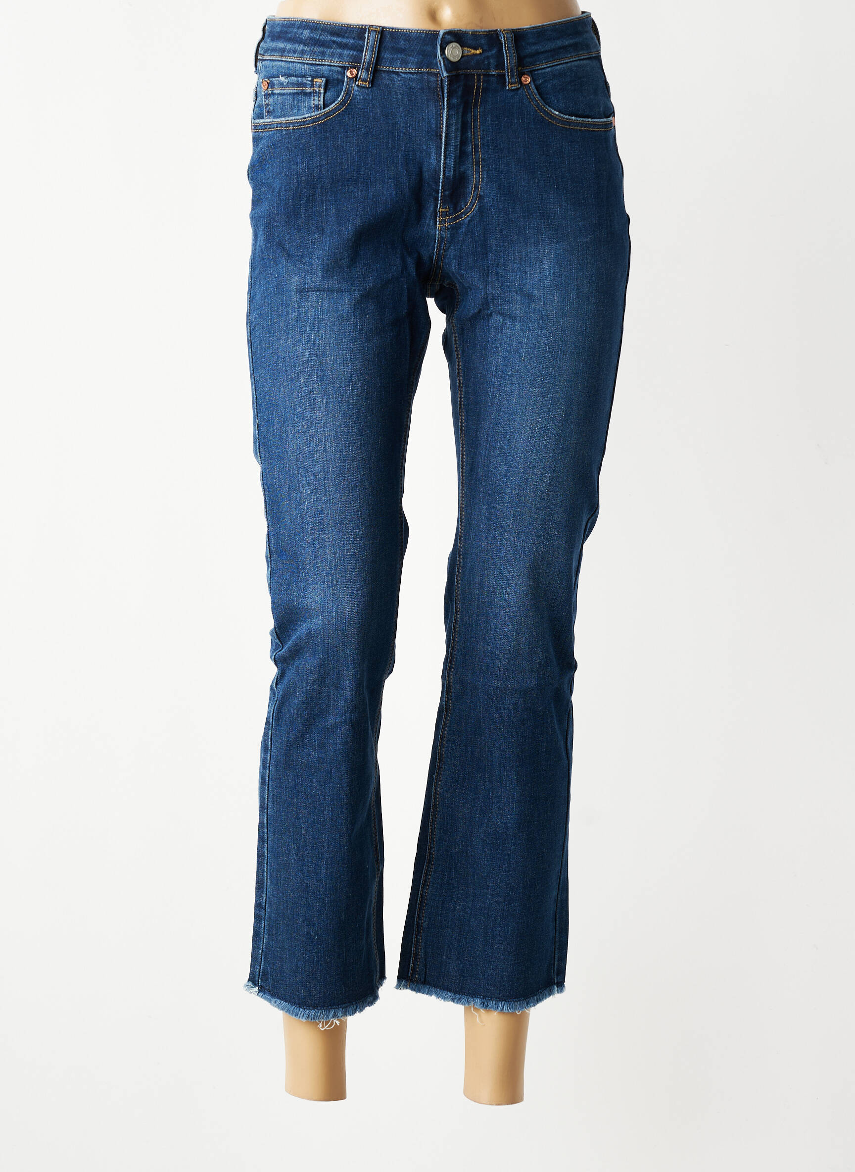 Jeans coupe slim stretch taille normale bleu MKT STUDIO femme