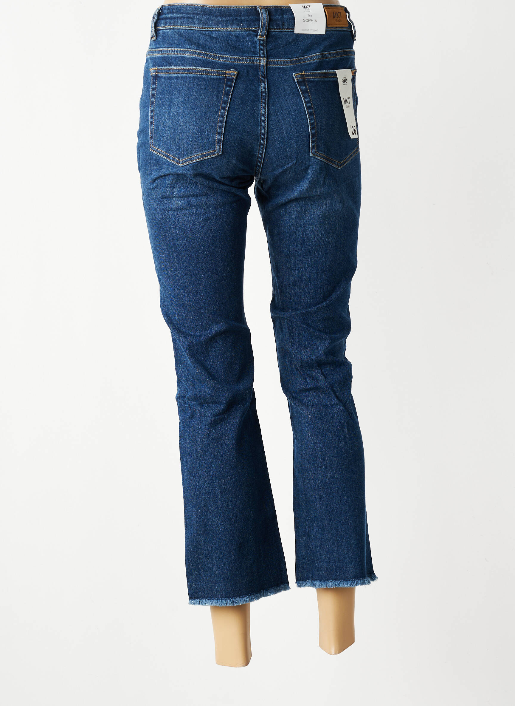 Jeans coupe slim stretch taille normale bleu MKT STUDIO femme