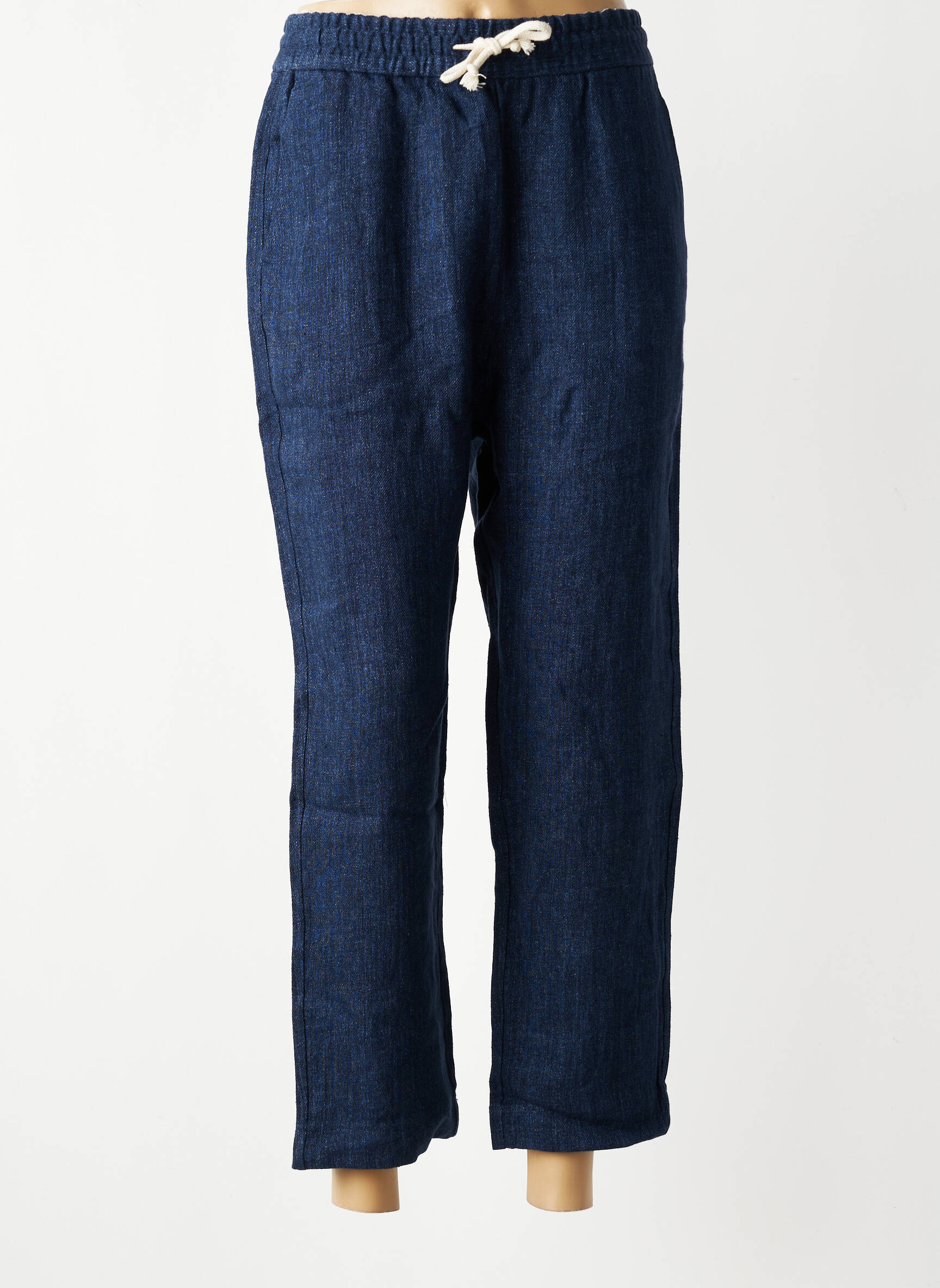 Pantalon 7/8 taille élastique taille normale bleu HOD femme