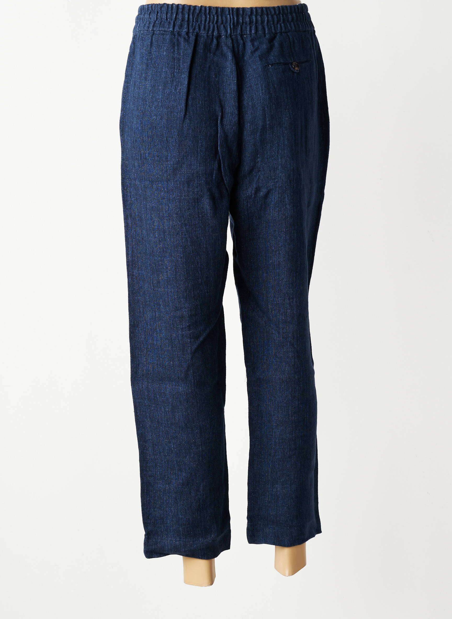 Pantalon 7/8 taille élastique taille normale bleu HOD femme