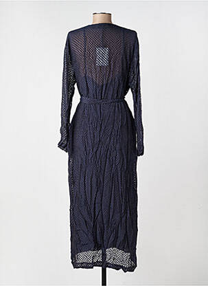 Robe longue manches longues manches longues bleu ROSEANNA femme