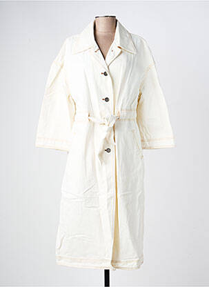 Manteau long coupe cintrée sans capuche beige OOF WEAR femme