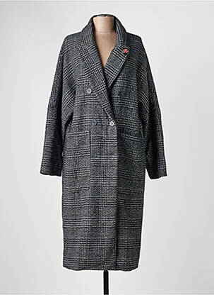 Manteau long coupe cintrée sans capuche gris MKT STUDIO femme