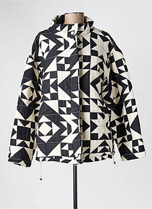 Manteau court poches sans capuche noir HOD femme
