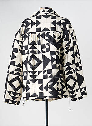 Manteau court poches sans capuche noir HOD femme