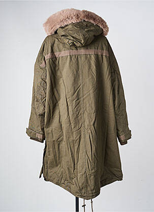 Parka manches longues a capuche vert FIVE femme