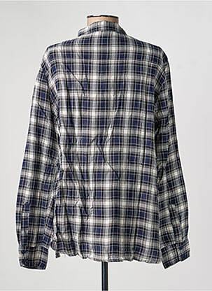 Chemisier coupe droite manches longues bleu FIVE femme