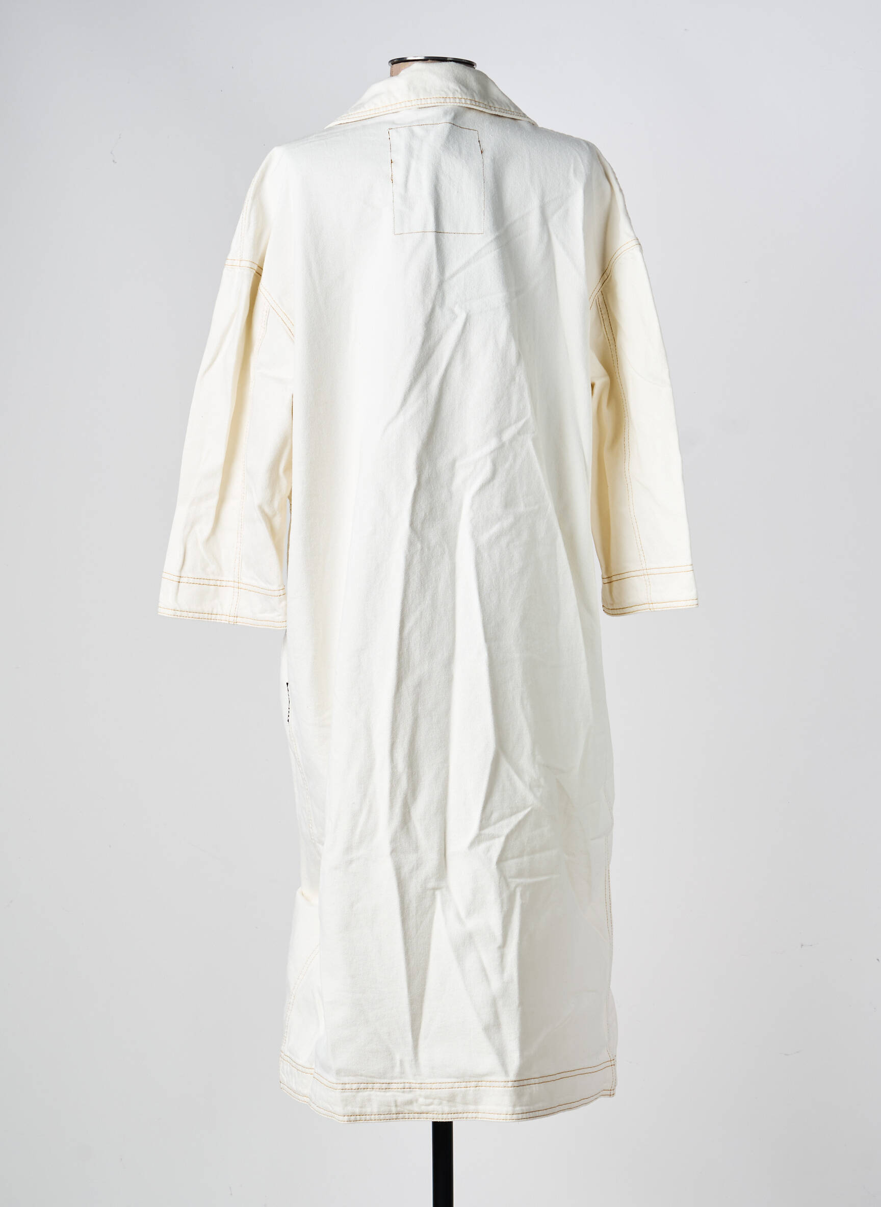 Manteau long coupe cintrée sans capuche beige OOF WEAR femme