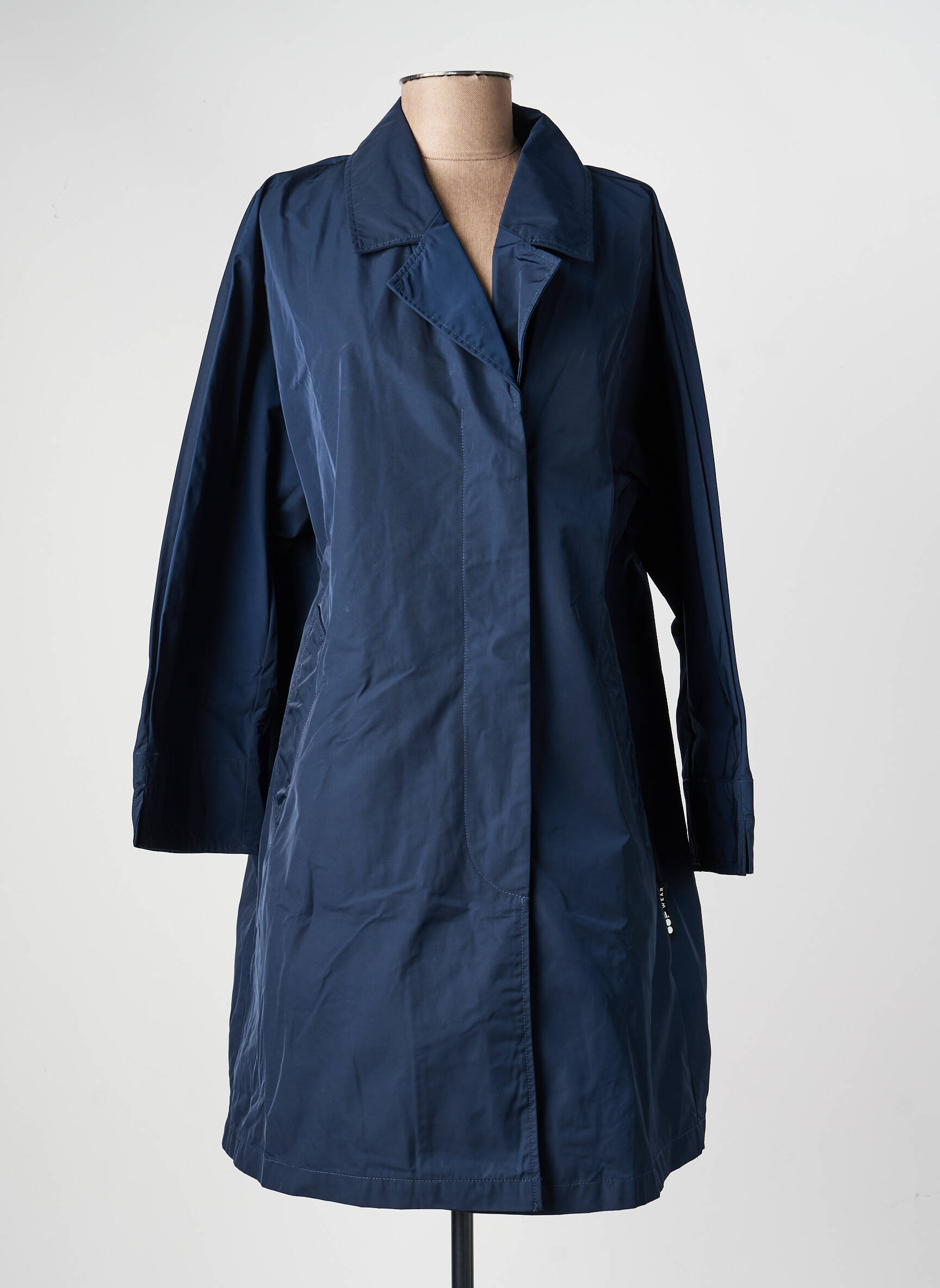 Imperméable manches longues sans capuche bleu OOF WEAR femme