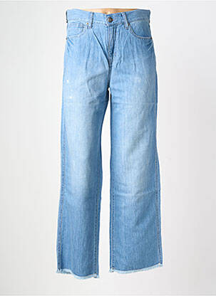 Jeans coupe large effet usé délavé taille normale bleu FIVE femme