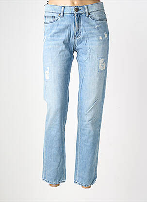 Jeans coupe slim effet usé délavé taille normale bleu FIVE femme