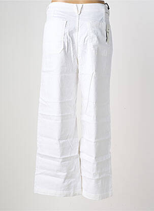 Pantalon large fermeture zippée sous rabat boutonné taille normale blanc FIVE femme