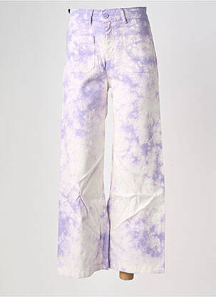 Pantalon flare taille normale taille normale violet FIVE femme