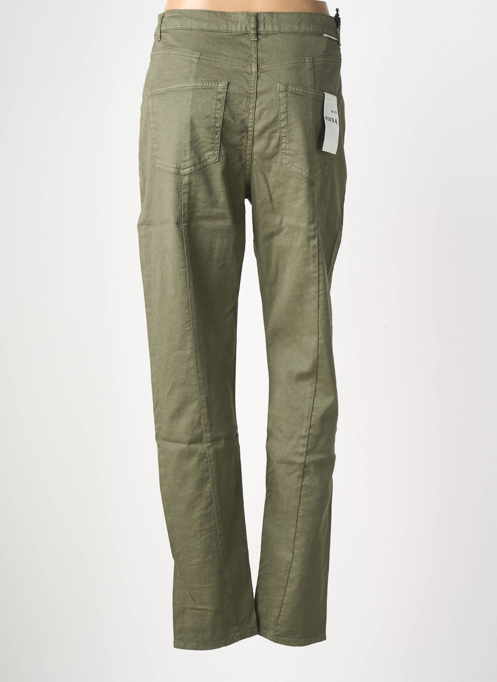 Pantalon slim stretch taille normale vert FIVE femme