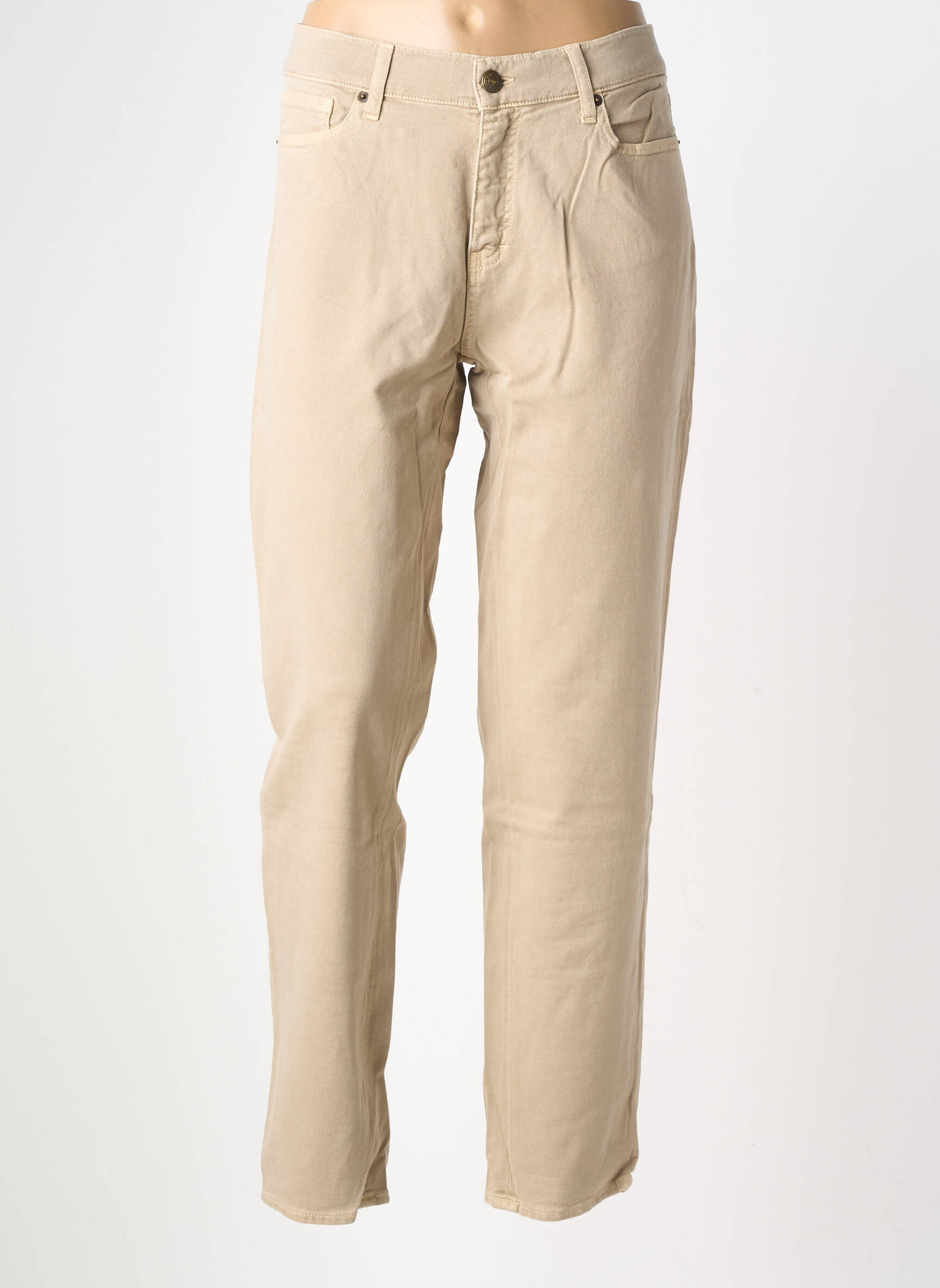 Pantalon slim taille normale taille normale beige FIVE femme