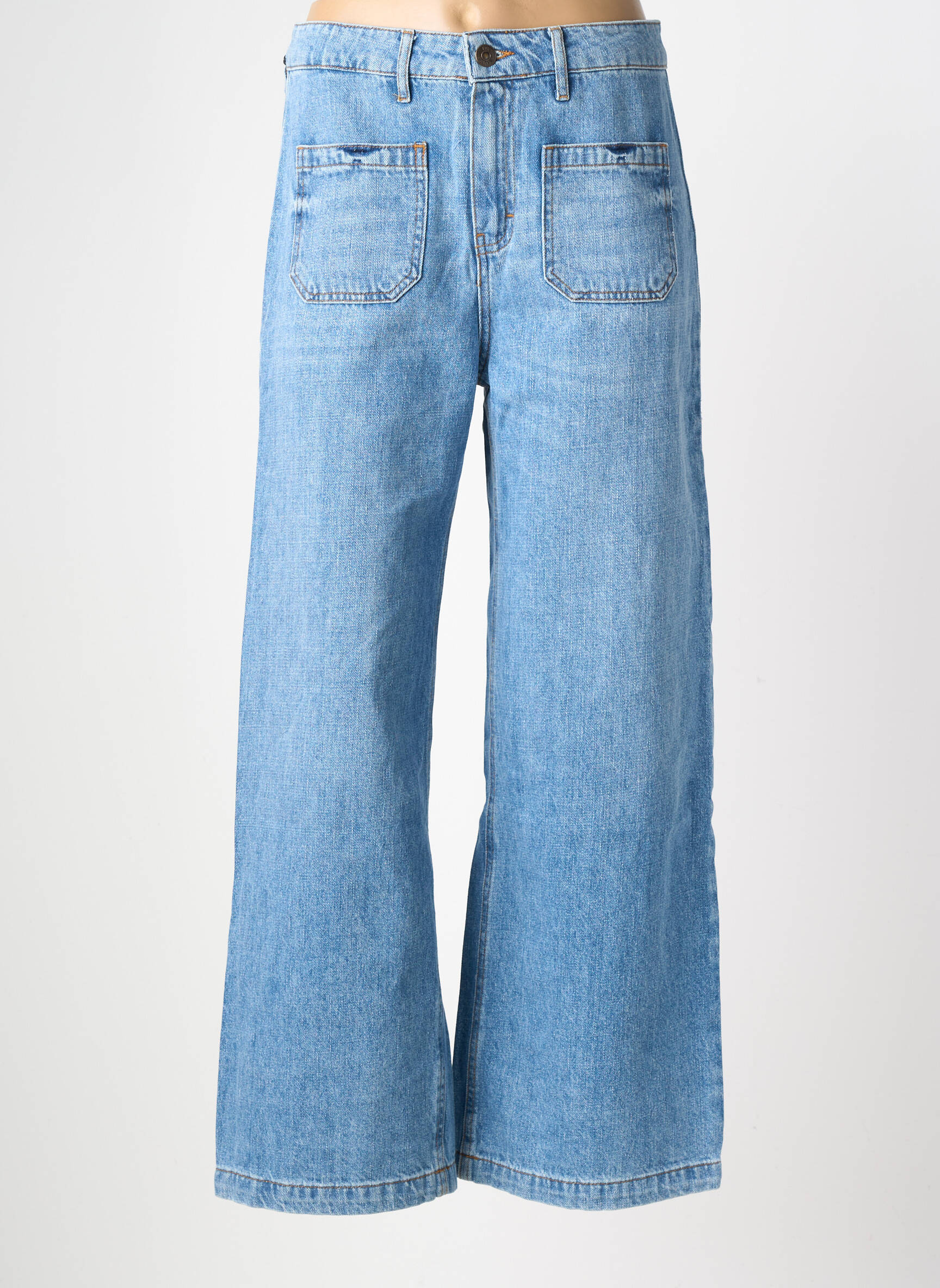 Jean coupe flare taille normale taille normale bleu FIVE femme