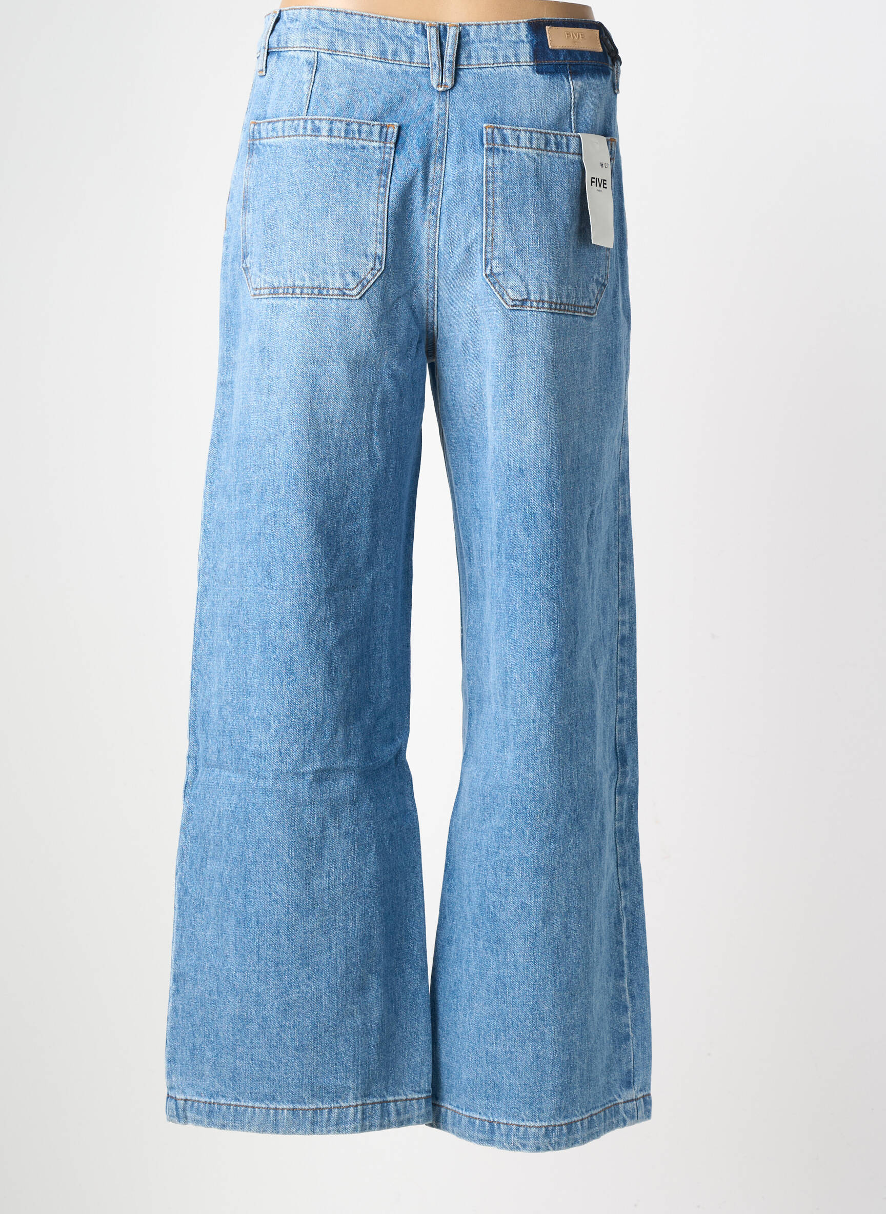 Jean coupe flare taille normale taille normale bleu FIVE femme