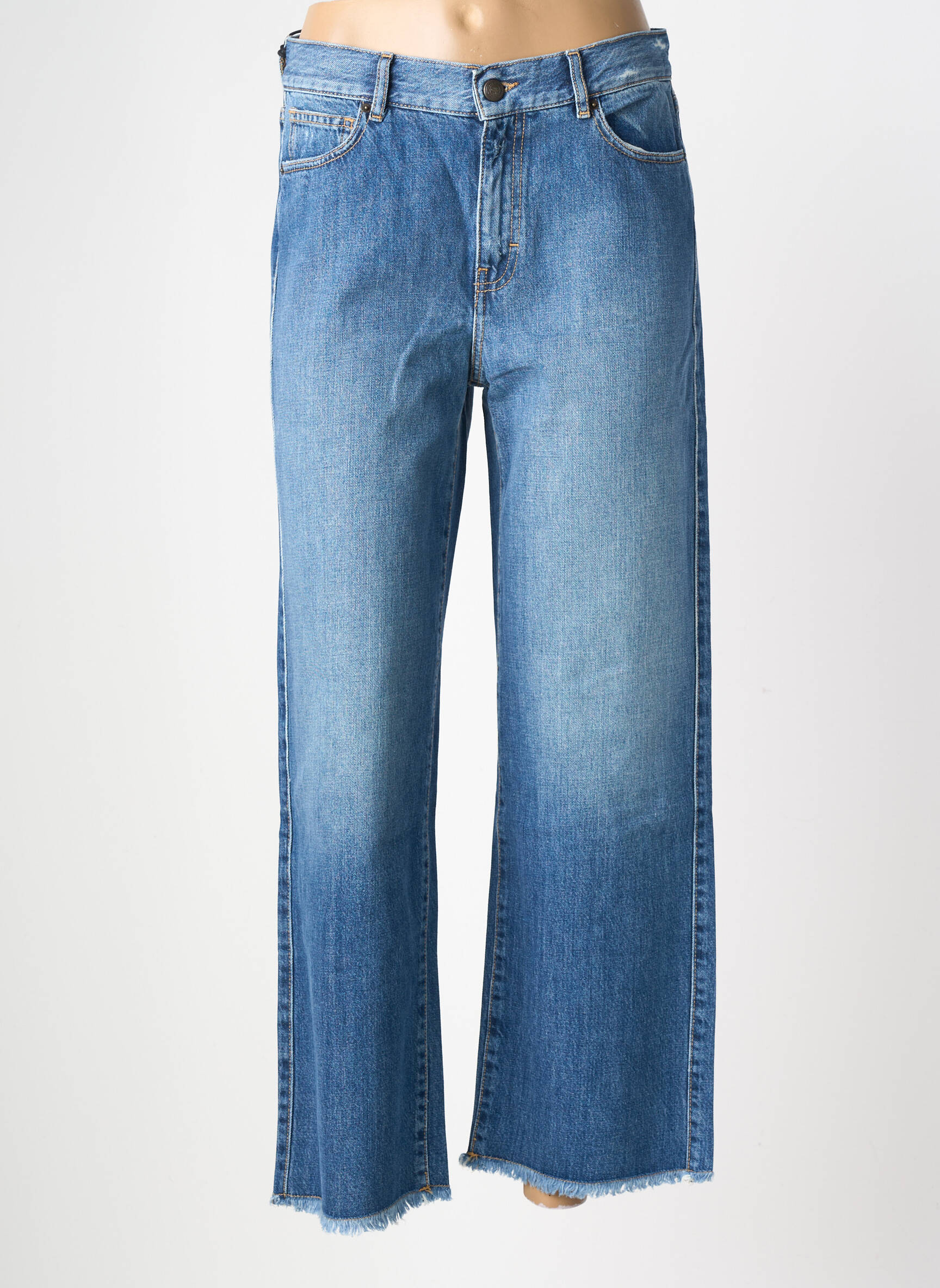 Jeans coupe droite taille normale taille normale bleu FIVE femme