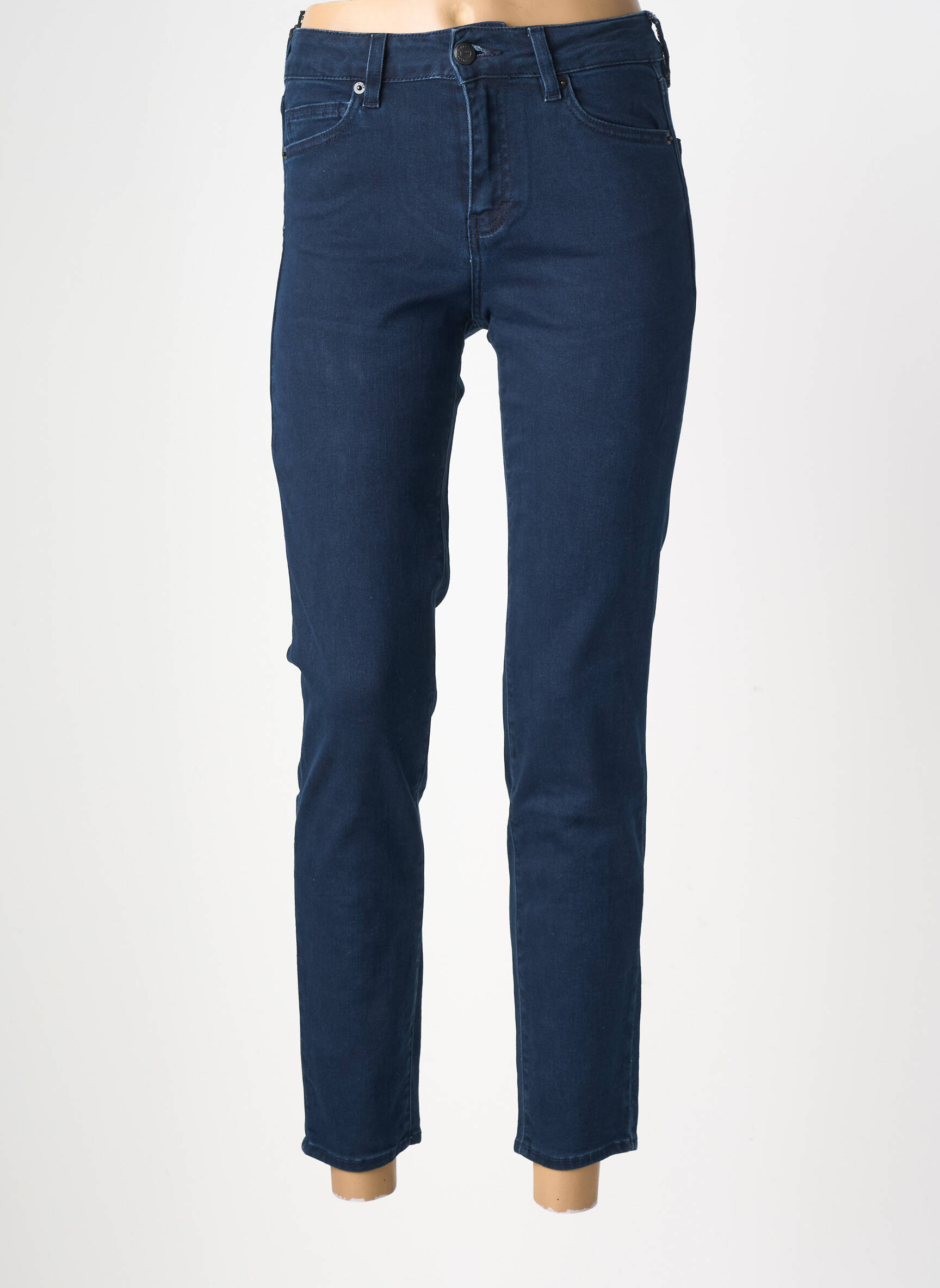 Jeans coupe slim tissage brut taille normale bleu FIVE femme