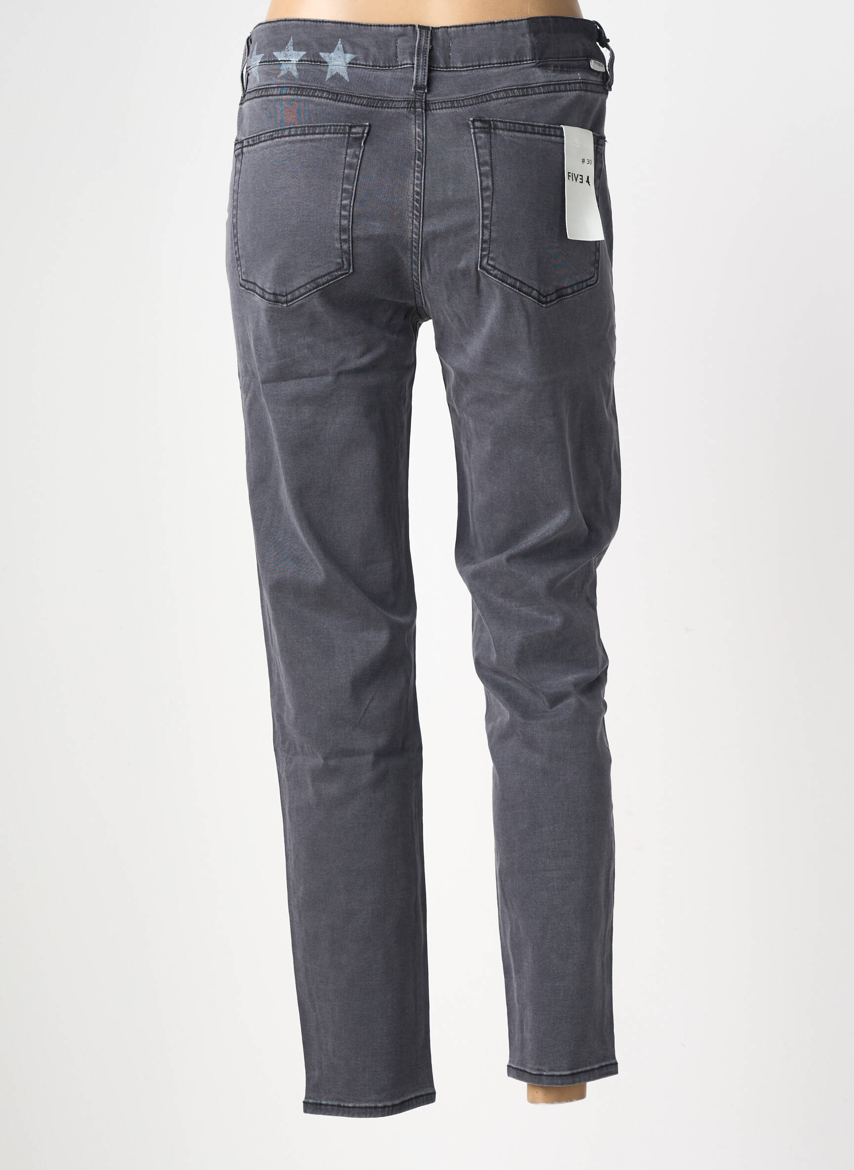 Jeans coupe slim stretch taille normale gris FIVE femme