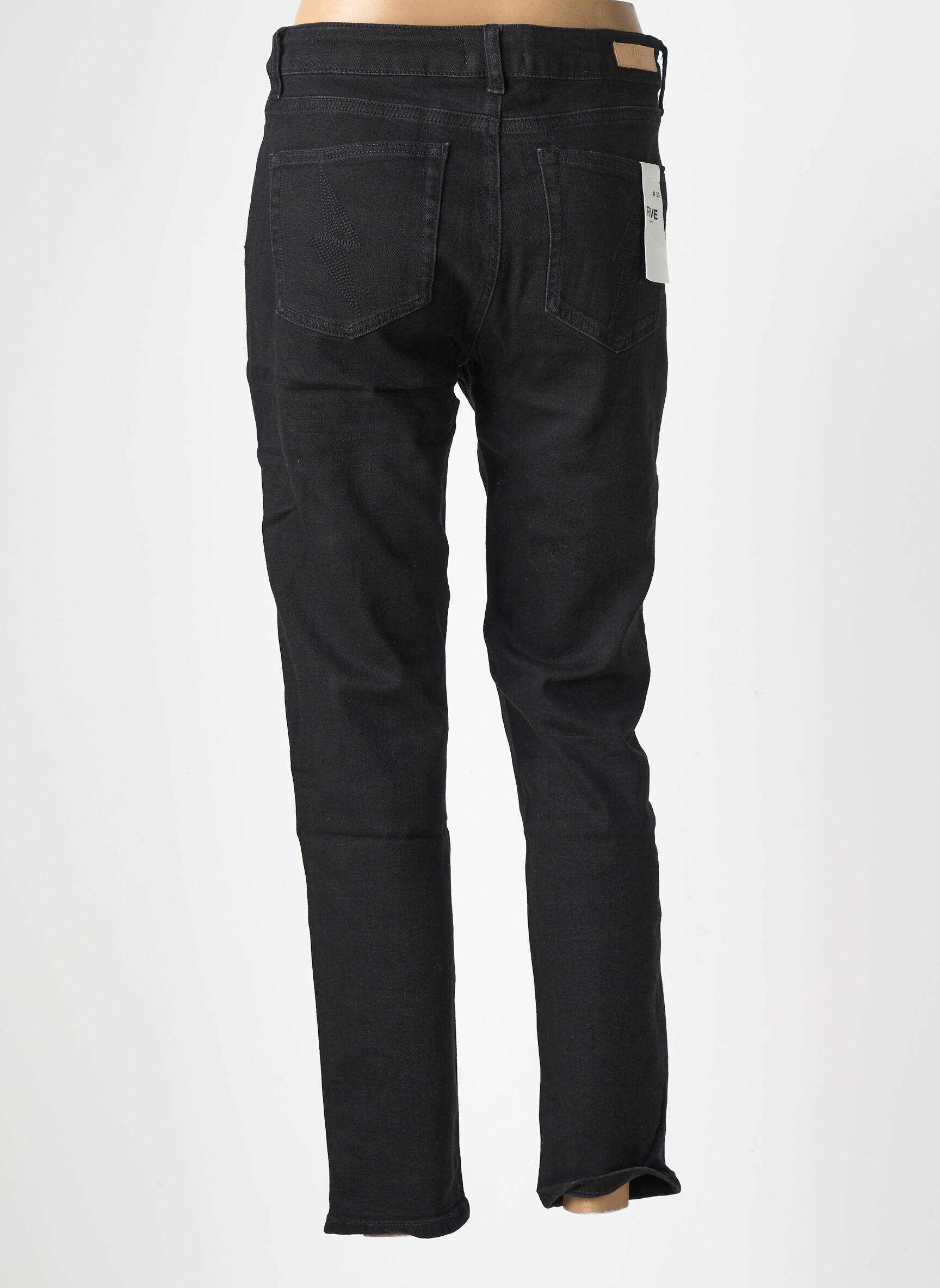 Jeans coupe slim stretch taille normale noir FIVE femme