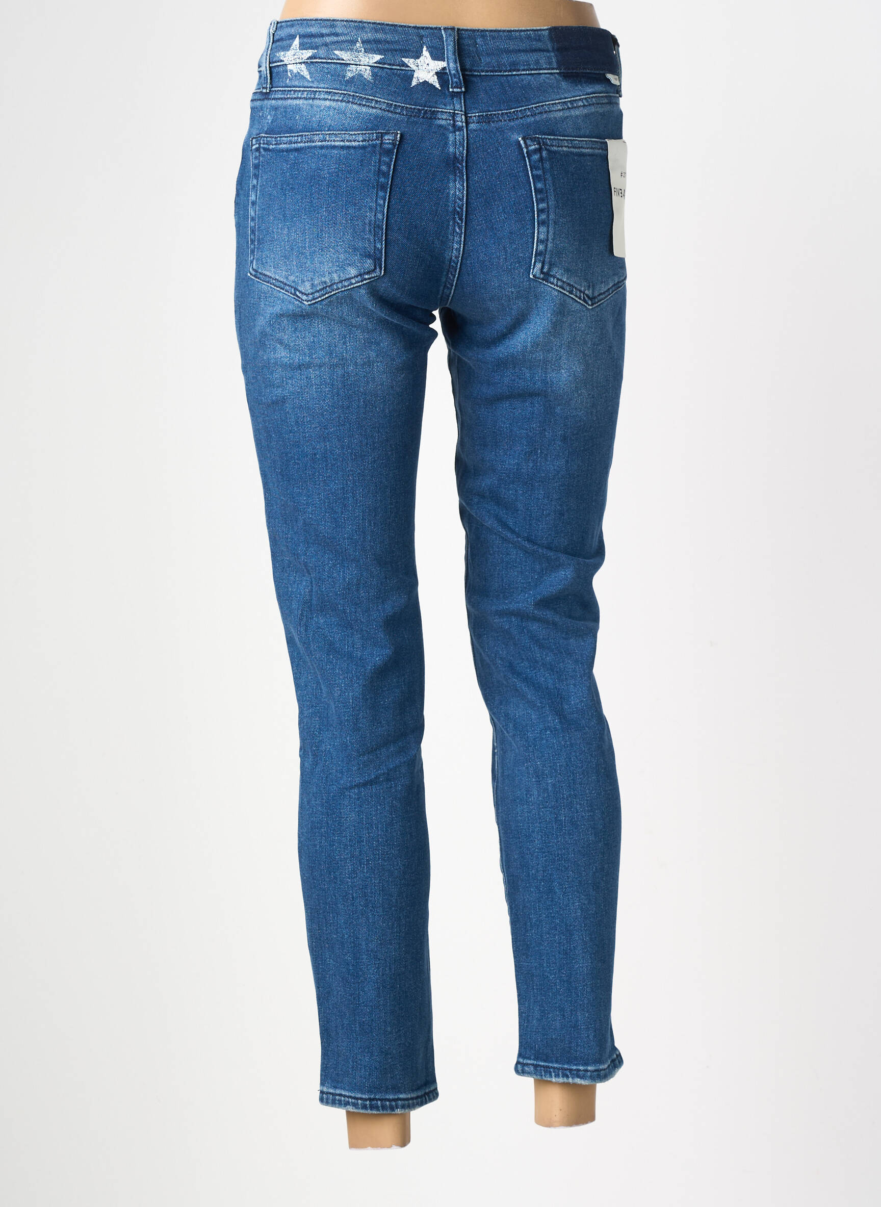 Jeans coupe slim tissage brut taille normale bleu FIVE femme