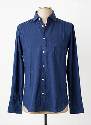 Chemise manches longues poches bleu ARTHUR homme