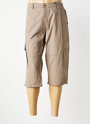 Pantacourt tissage popeline taille normale marron COFOX homme