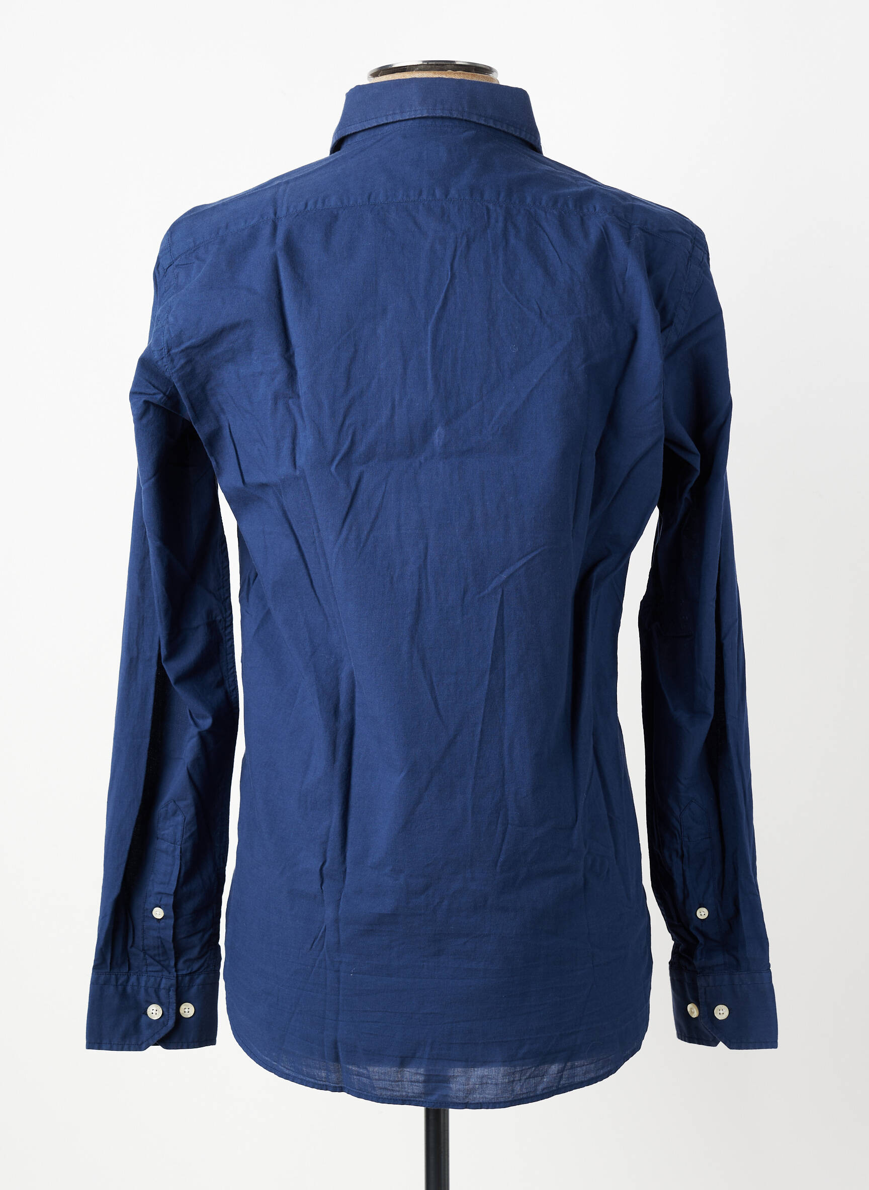 Chemise manches longues poches bleu ARTHUR homme