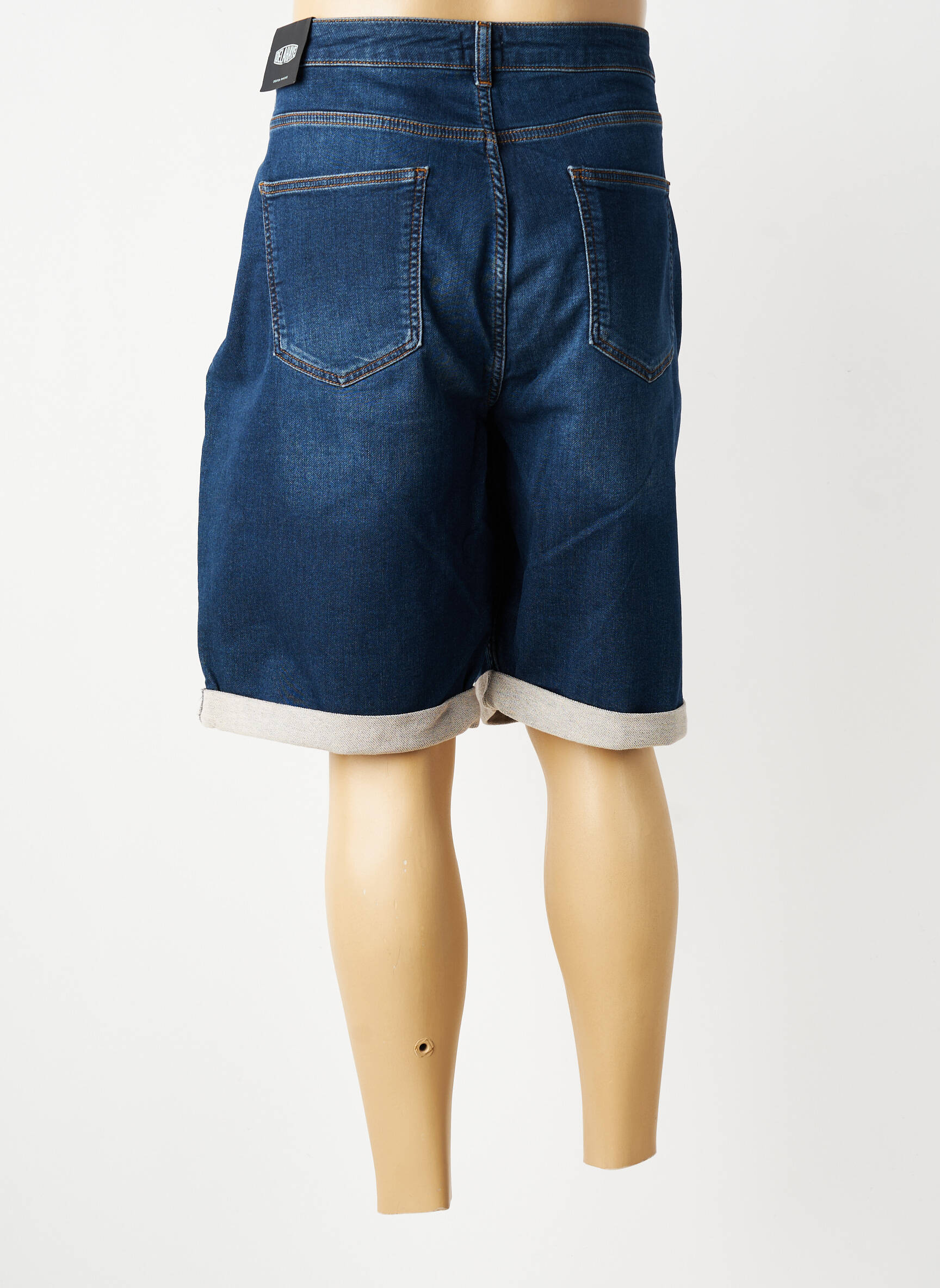 Bermuda tissage denim taille normale bleu DELAHAYE homme
