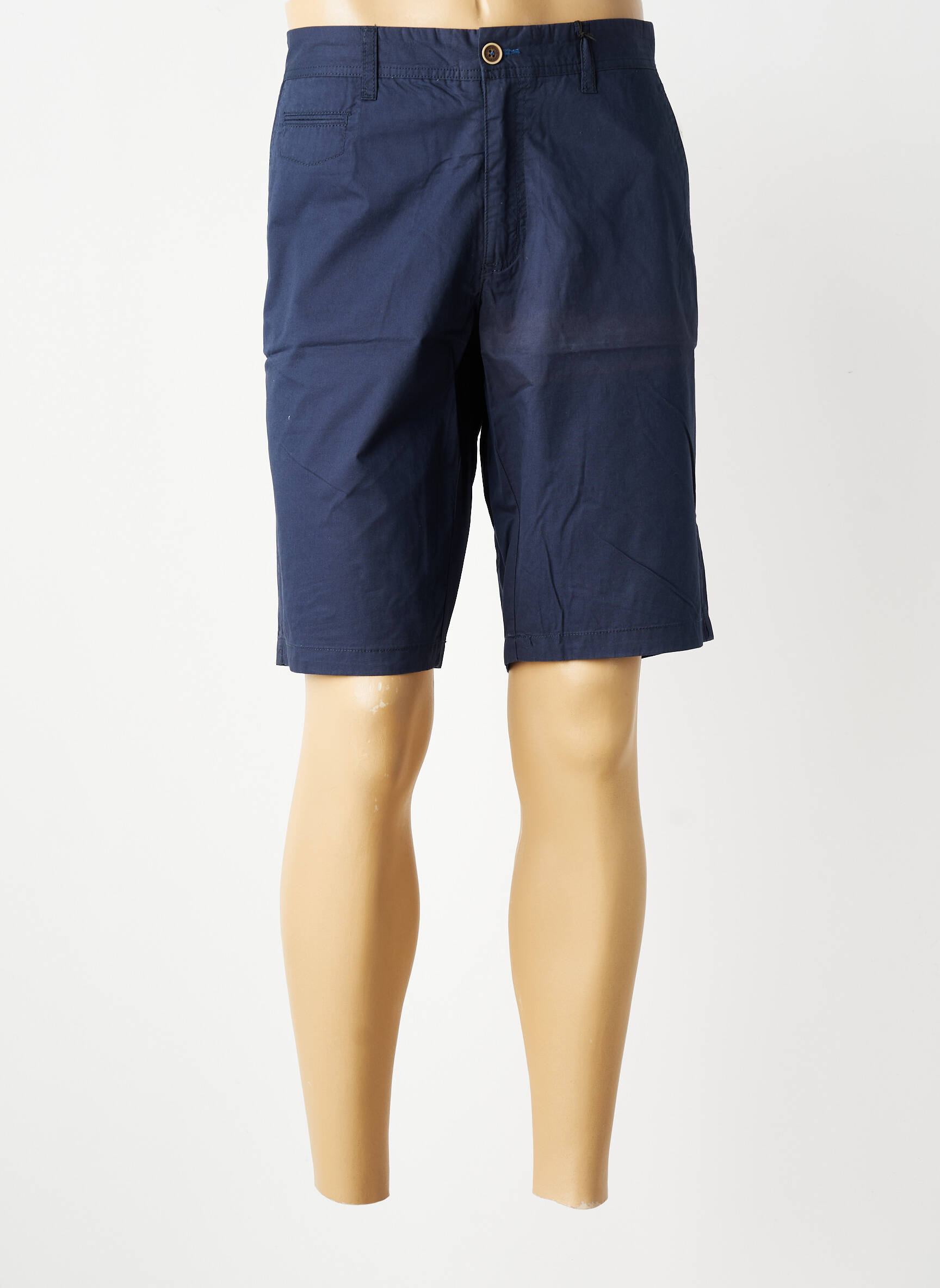 Bermuda taille à pinces taille normale bleu PETER COFOX homme