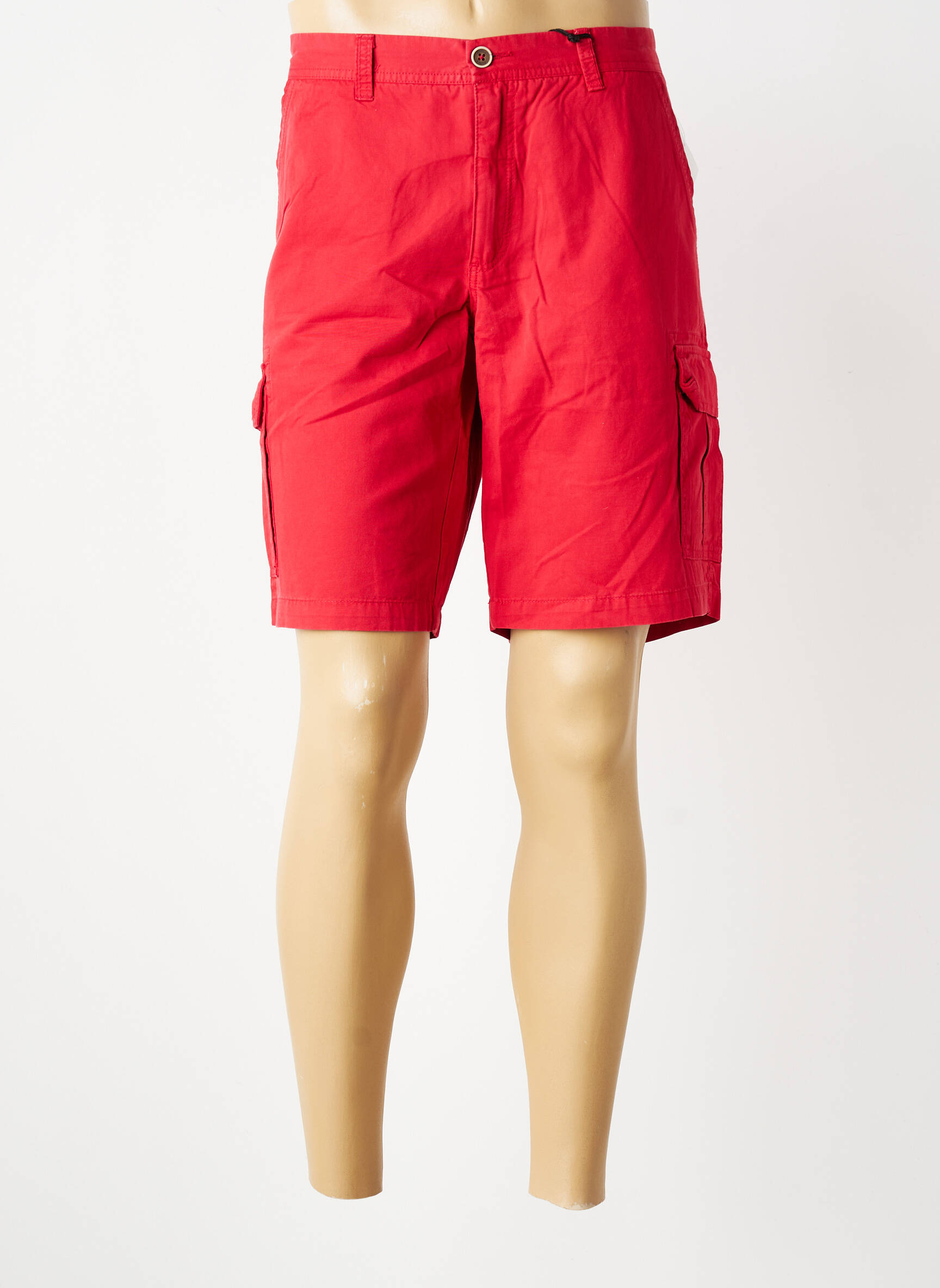 Bermuda multipoches taille normale rouge COFOX homme