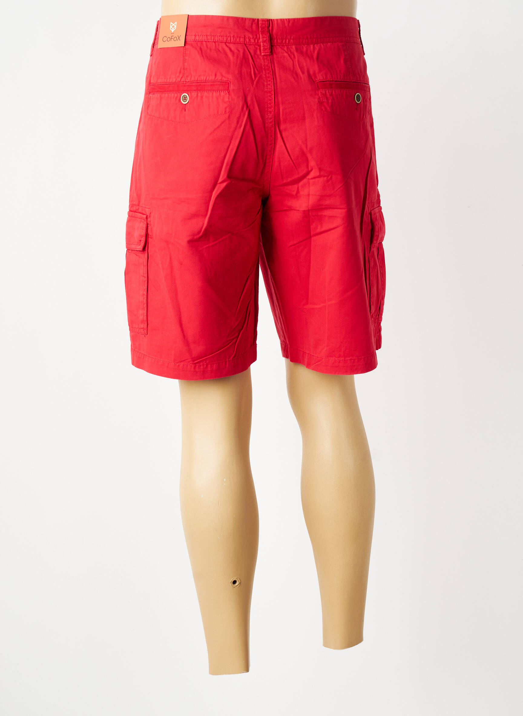 Bermuda multipoches taille normale rouge COFOX homme