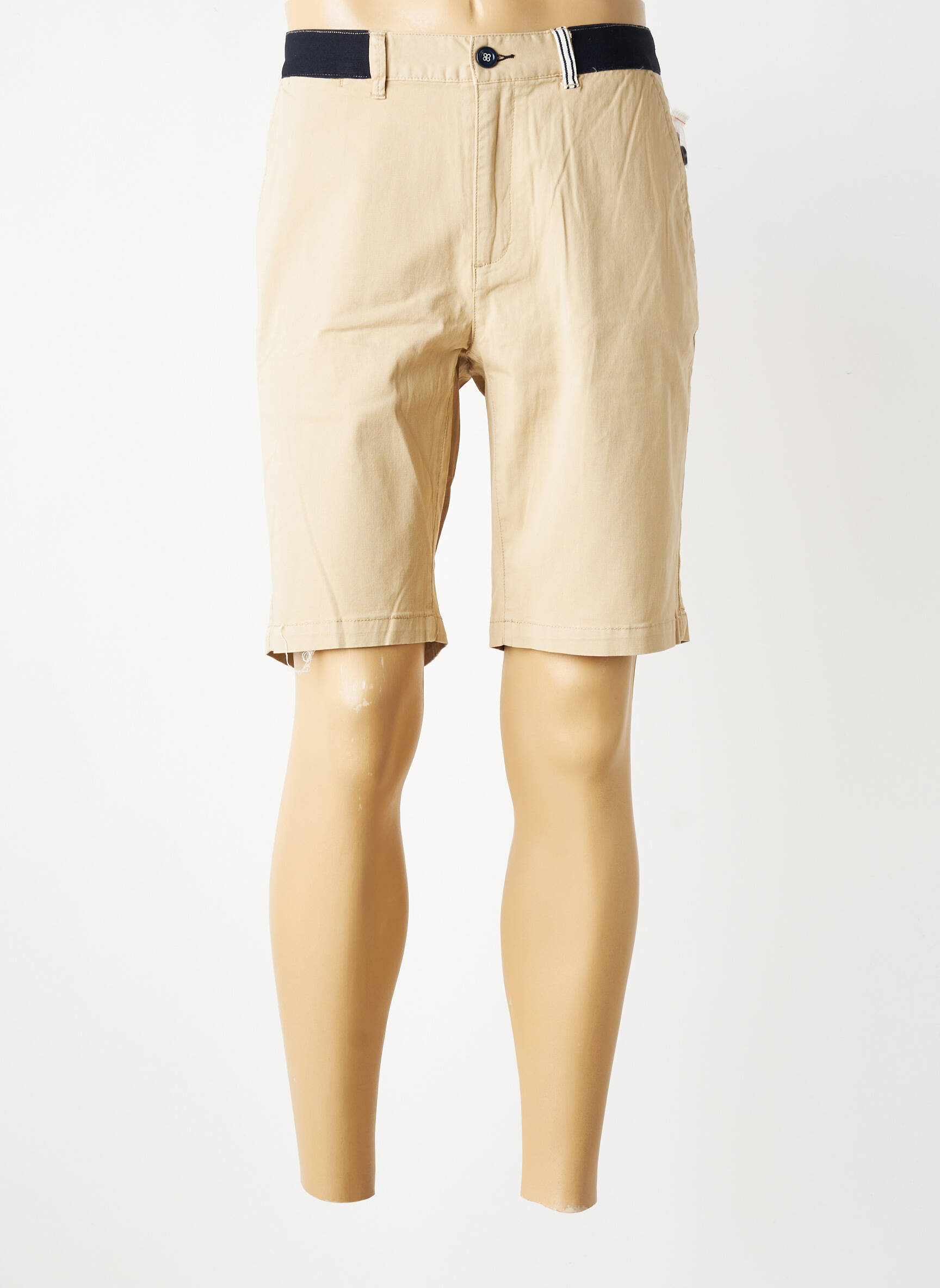 Bermuda taille élastique taille normale beige COFOX homme