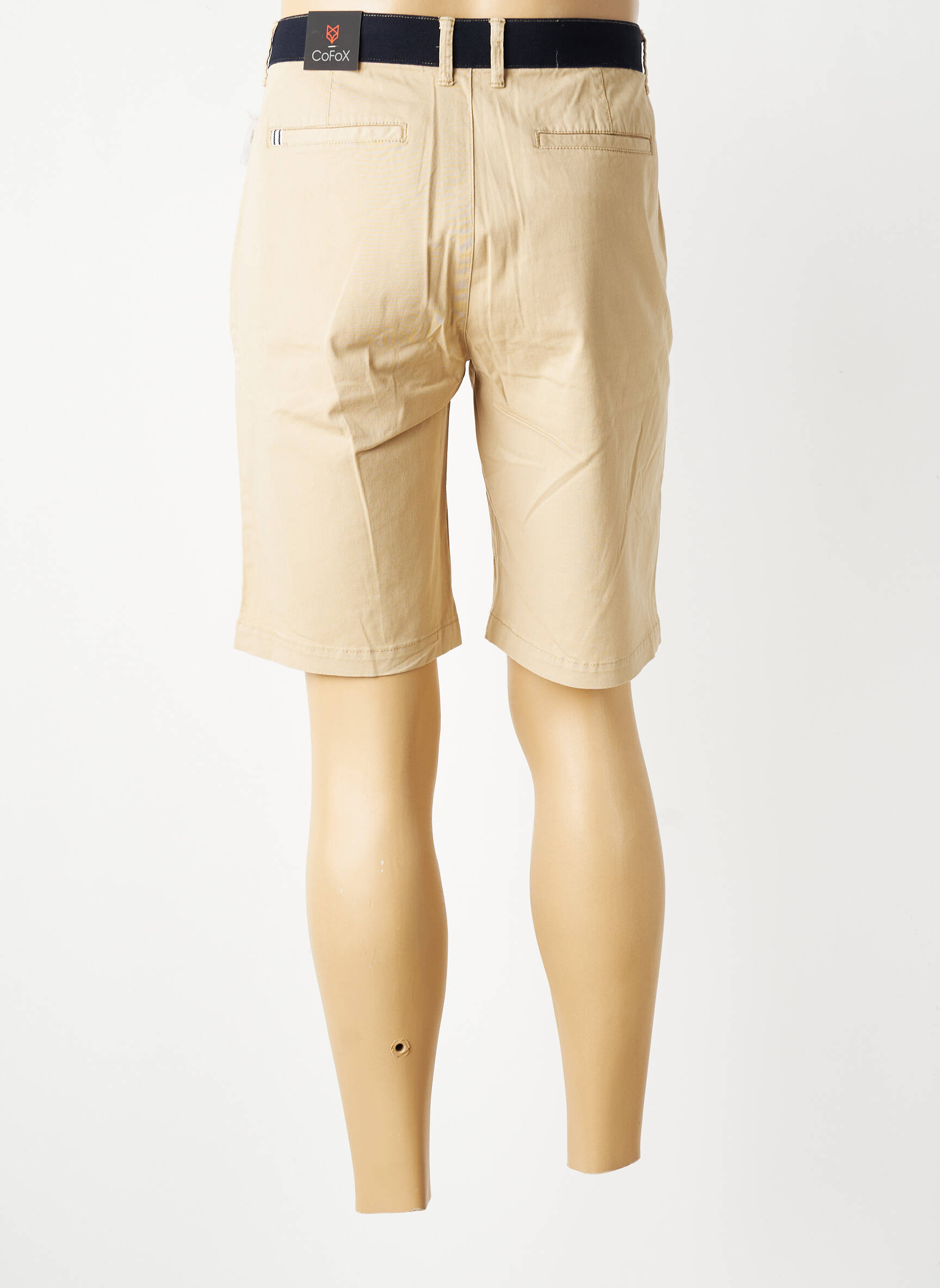 Bermuda taille élastique taille normale beige COFOX homme