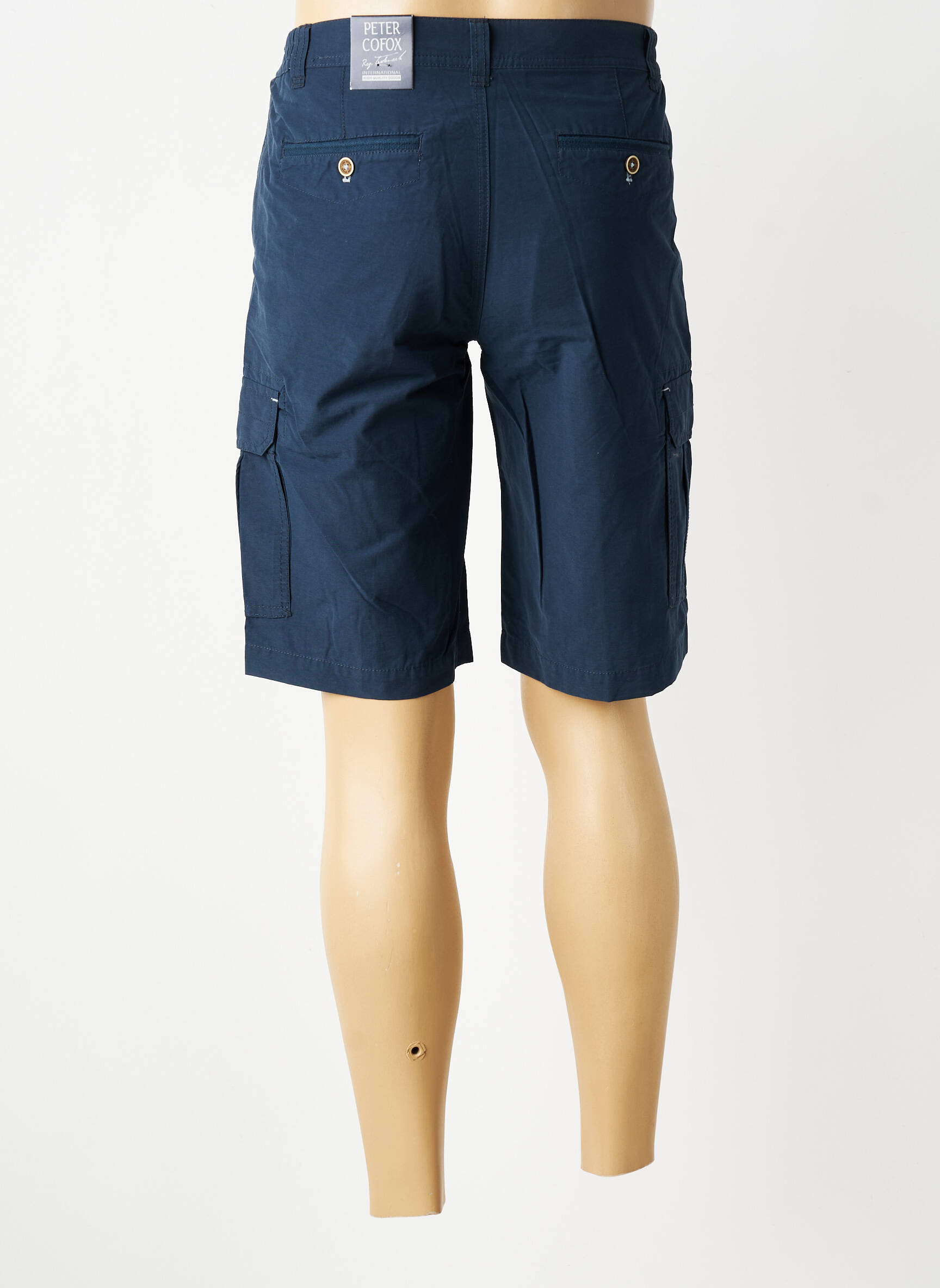 Bermuda taille élastique taille normale bleu PETER COFOX homme