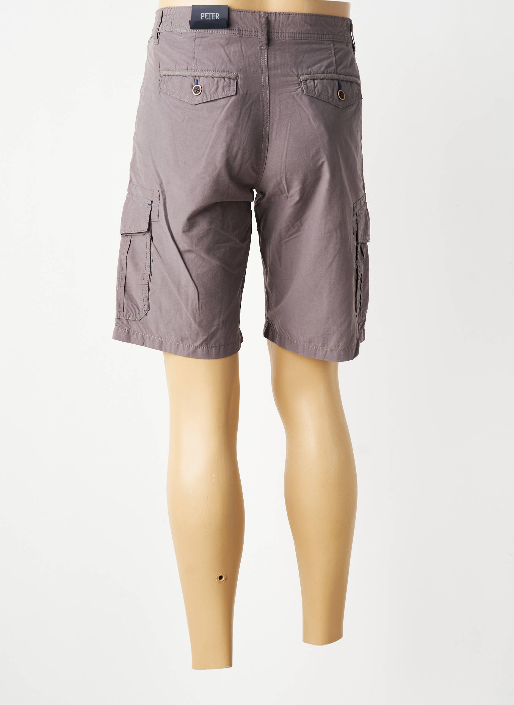 Bermuda taille élastique taille normale marron PETER COFOX homme