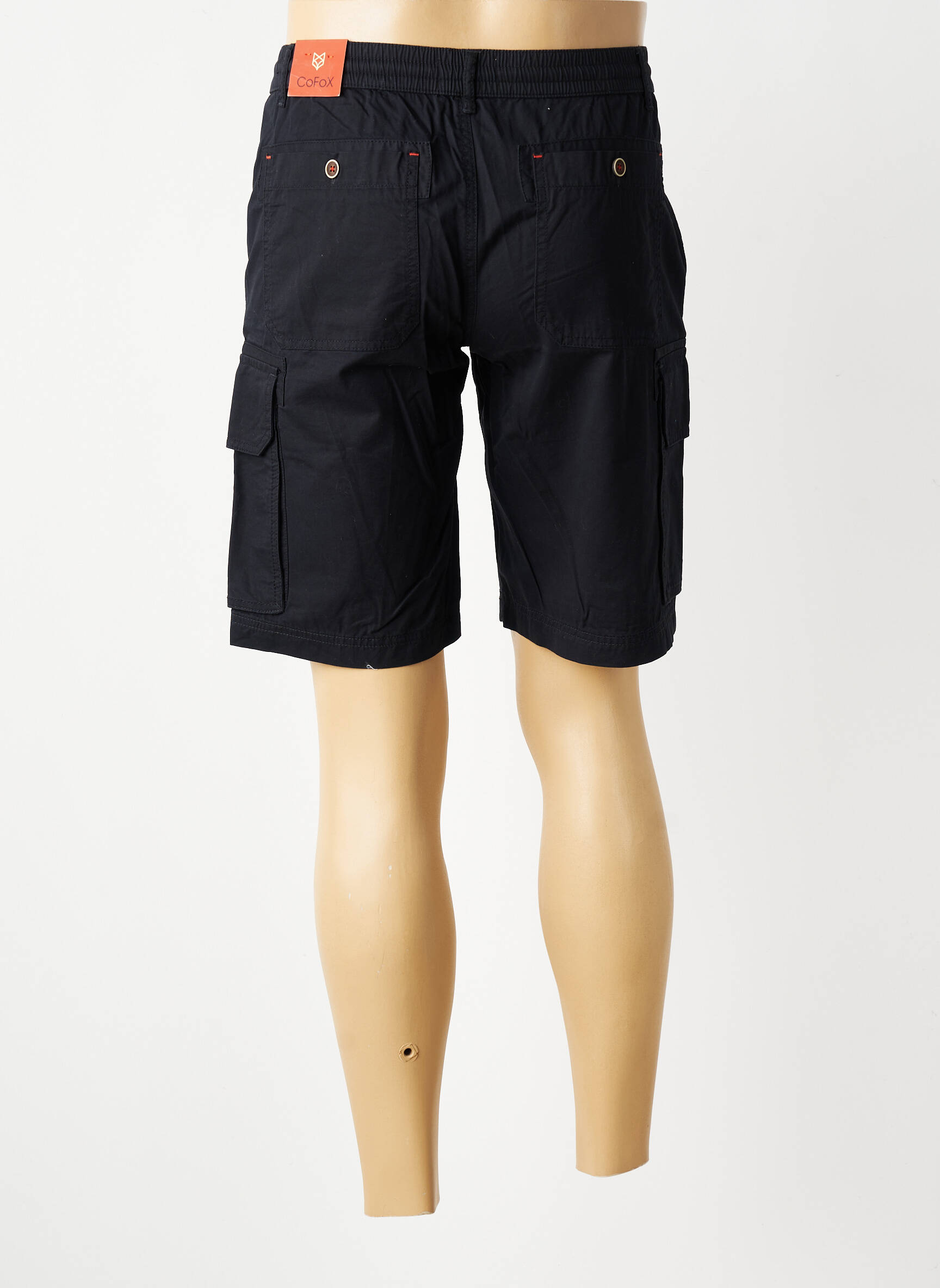 Bermuda taille élastique taille normale noir COFOX homme