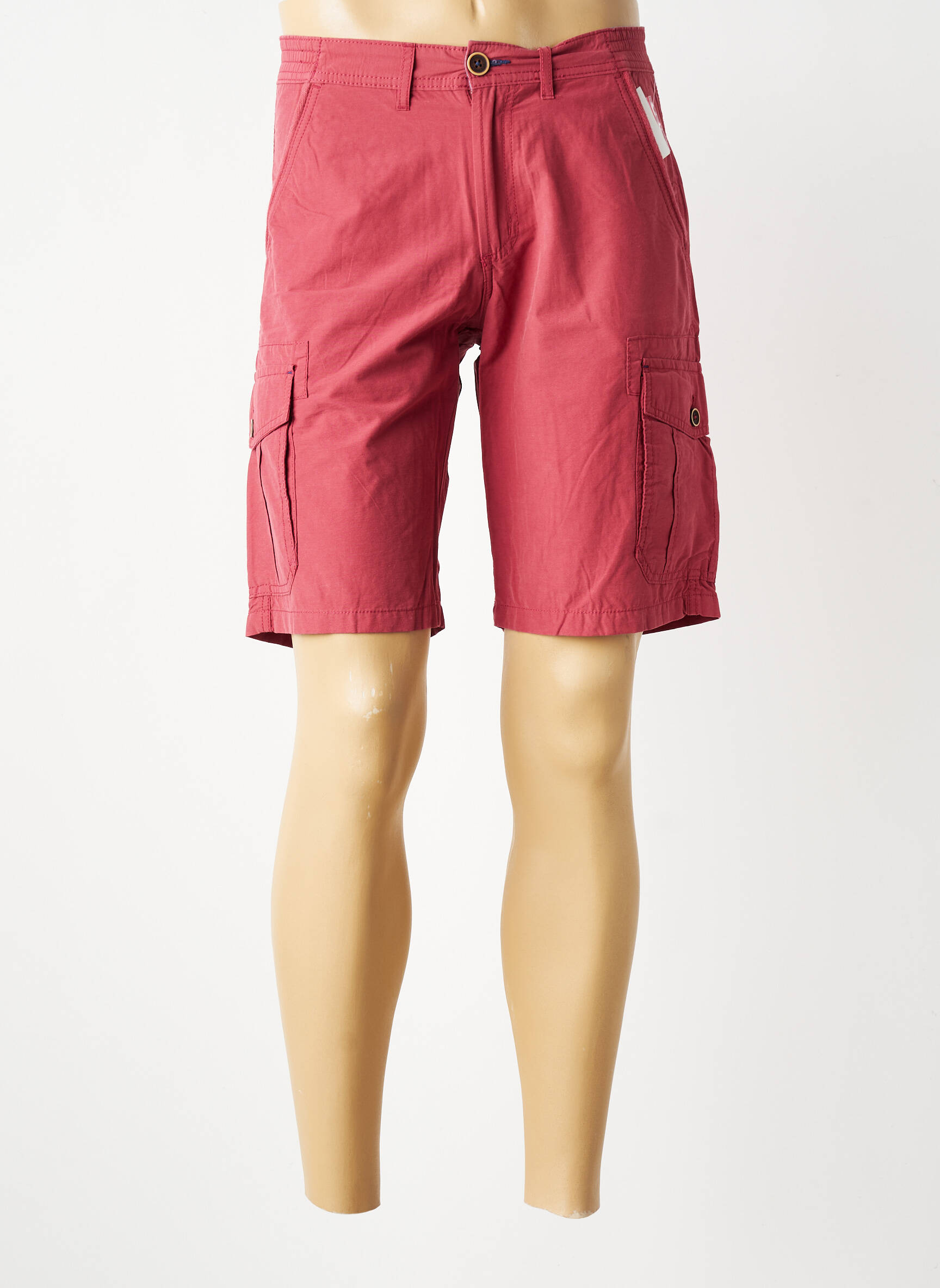 Bermuda taille élastique taille normale rouge PETER COFOX homme