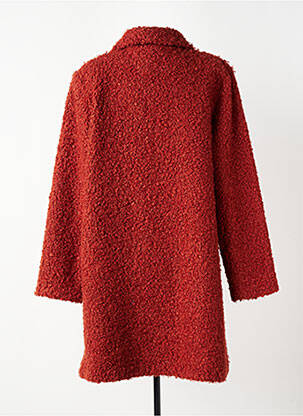 Manteau long coupe droite sans capuche orange GEVANA femme