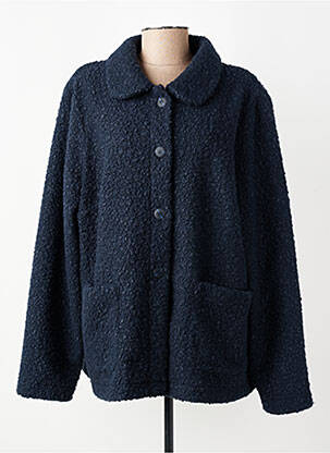 Veste casual coupe droite bleu GEVANA femme