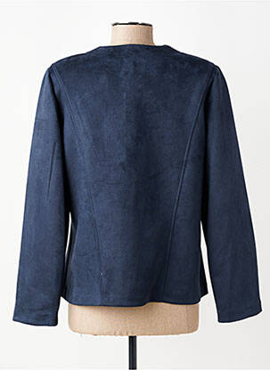 Veste casual tissage suedine bleu GEVANA femme