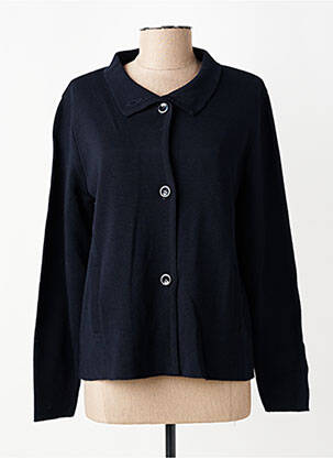 Gilet manches longues fermeture boutonnée sur le devant bleu GEVANA femme